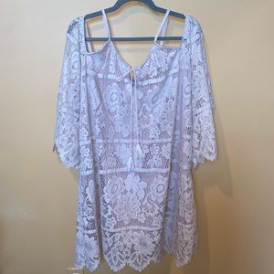 Xhilaration Women/Juniors Lace Open Shoulder Dress Size XL